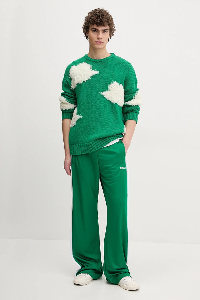 Vlnený sveter Fiorucci Cloud Sweater U02SPKSW335KN03GN02 zelená SS25
