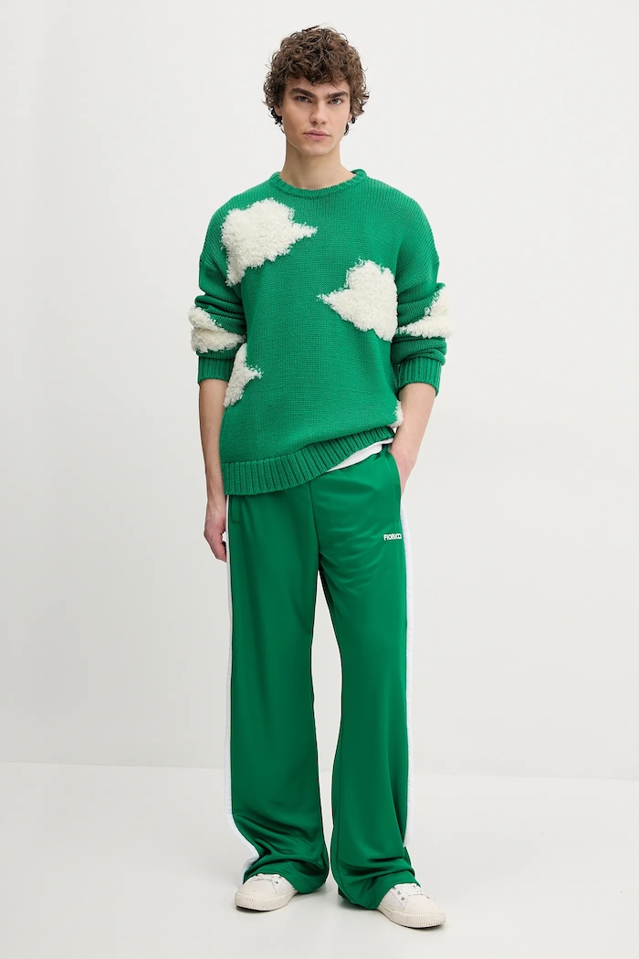 Vlnený sveter Fiorucci Cloud Sweater U02SPKSW335KN03GN02 zelená SS25