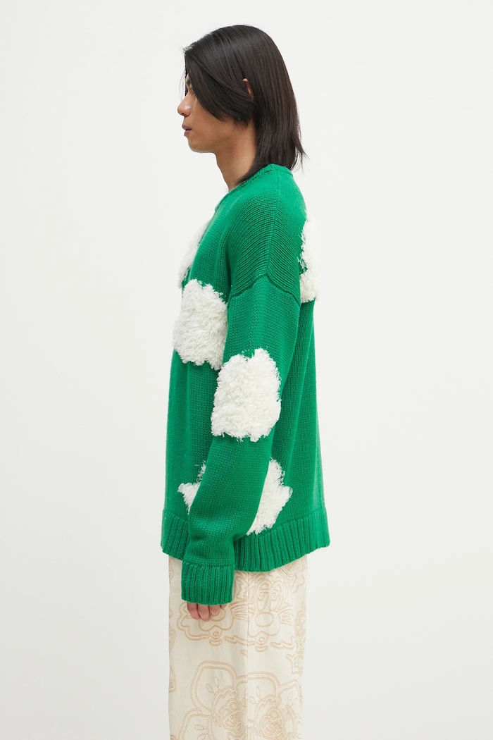 Fiorucci maglione in lana Cloud Sweater U02SPKSW335KN03GN02 verde SS25