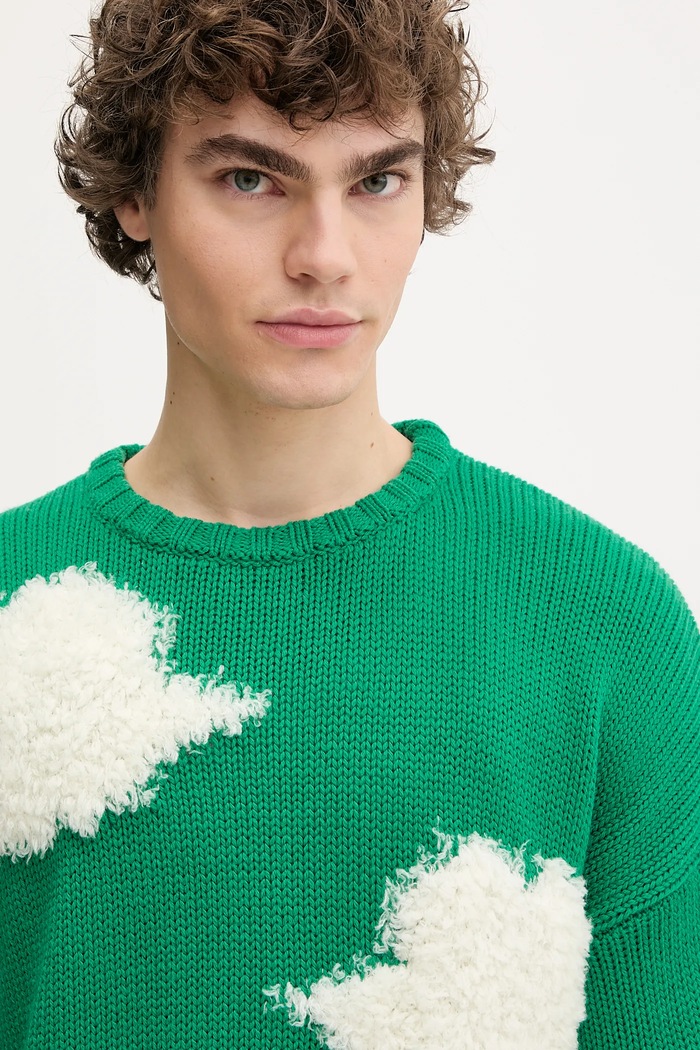 Vlnený sveter Fiorucci Cloud Sweater zelená U02SPKSW335KN03GN02