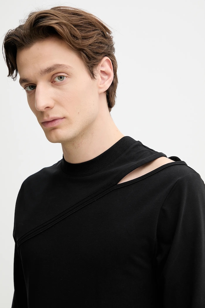 Heliot Emil longsleeve negru SS25.M.09.135.BLK01