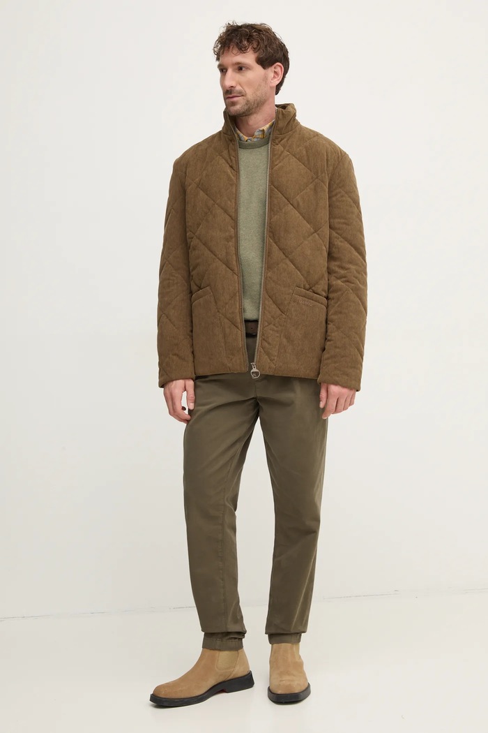 Barbour pulover de bumbac MKN0932GN68 verde SS25