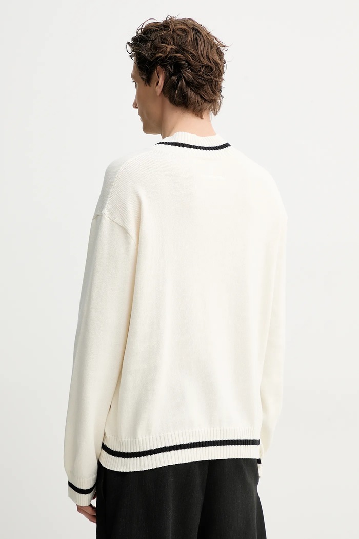 Odzież MM6 Maison Margiela sweter z domieszką wełny SH0HN0002.M13085 beżowy