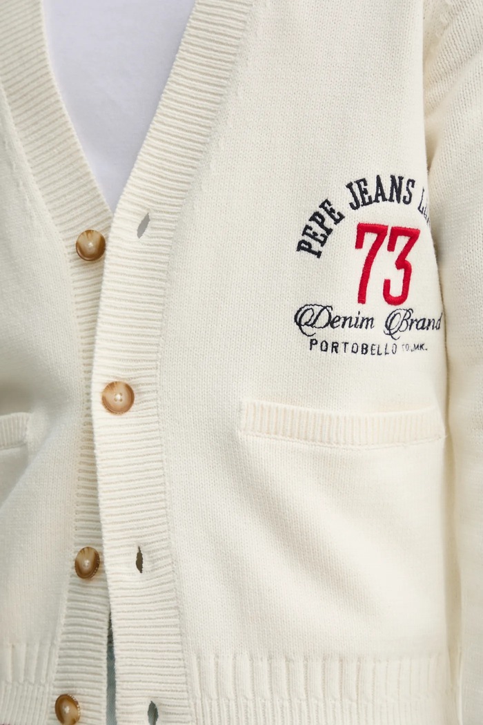 Pepe Jeans kardigan LUCIAN PM702518 beżowy