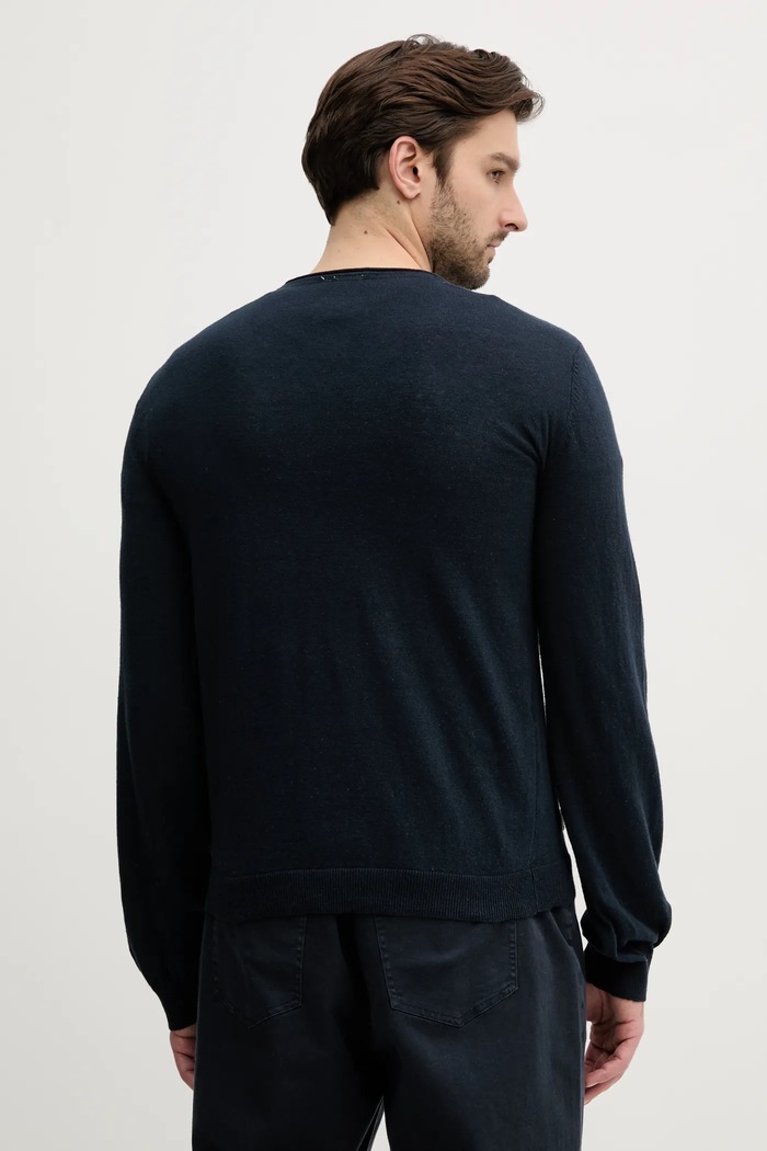 Oblečení Svetr s příměsí lnu Pepe Jeans LAYNE PM702519 námořnická modř