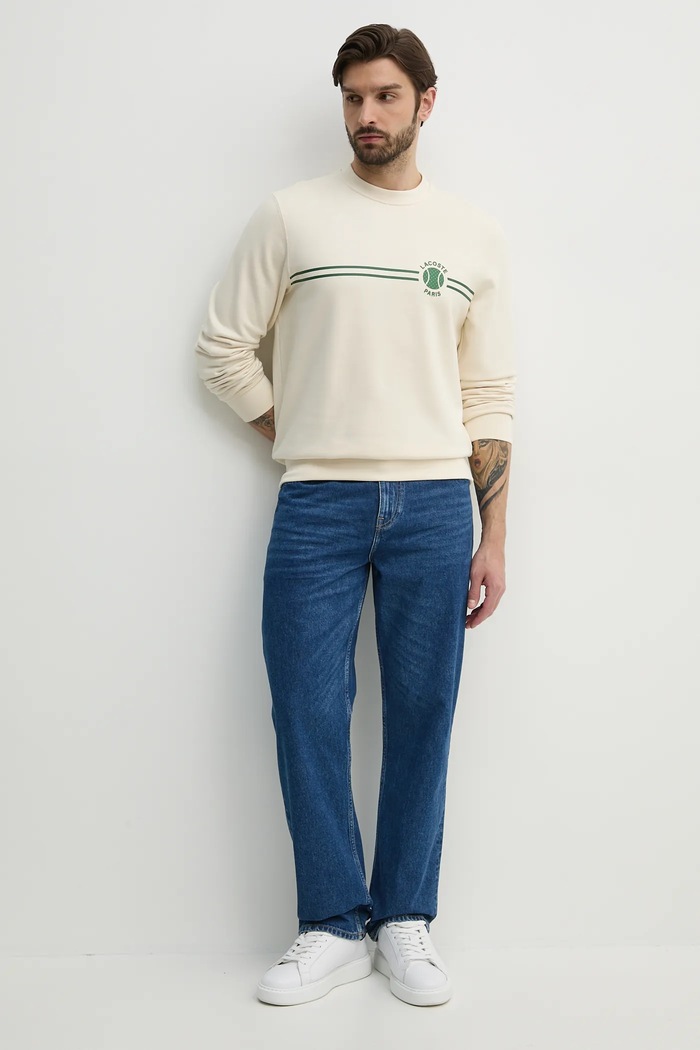 Lacoste Bluza SH9691 beżowy SS25