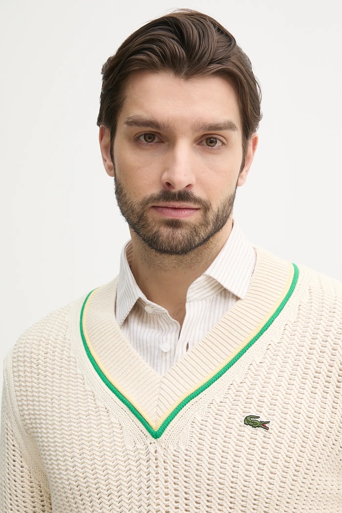 Lacoste pulover bej AH9303