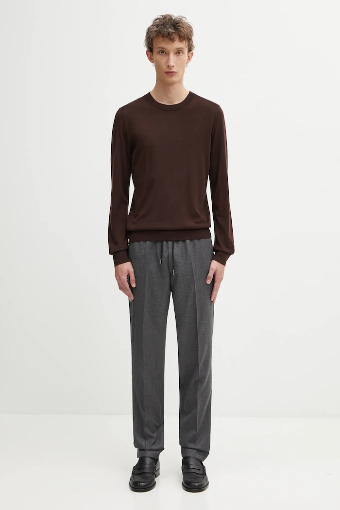 Μάλλινο πουλόβερ Paul Smith M1R.238Z.P02093 καφέ