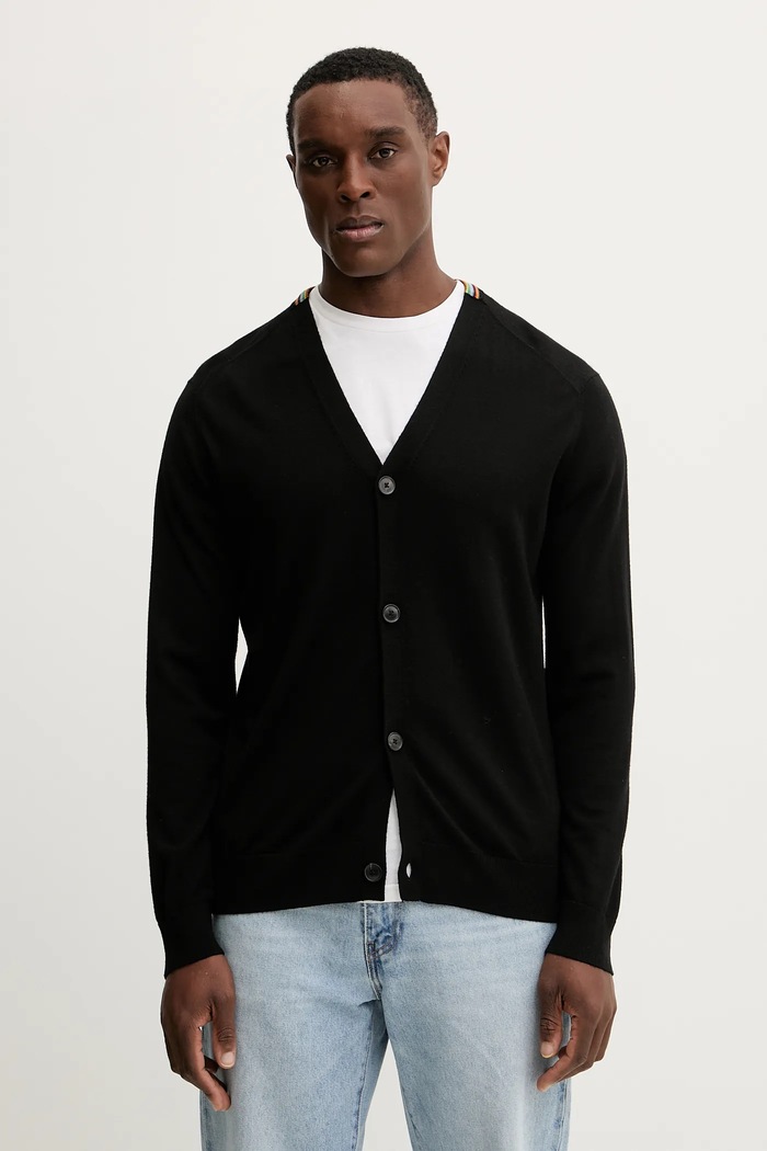 Paul Smith Kardigan wełniany czarny M1R.250Z.P02094