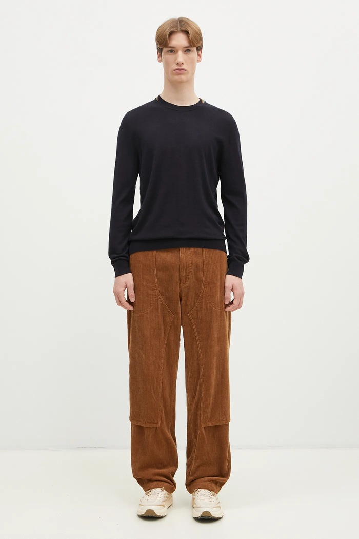 Vuneni pulover Paul Smith M1R.251Z.P02094 mornarsko plava
