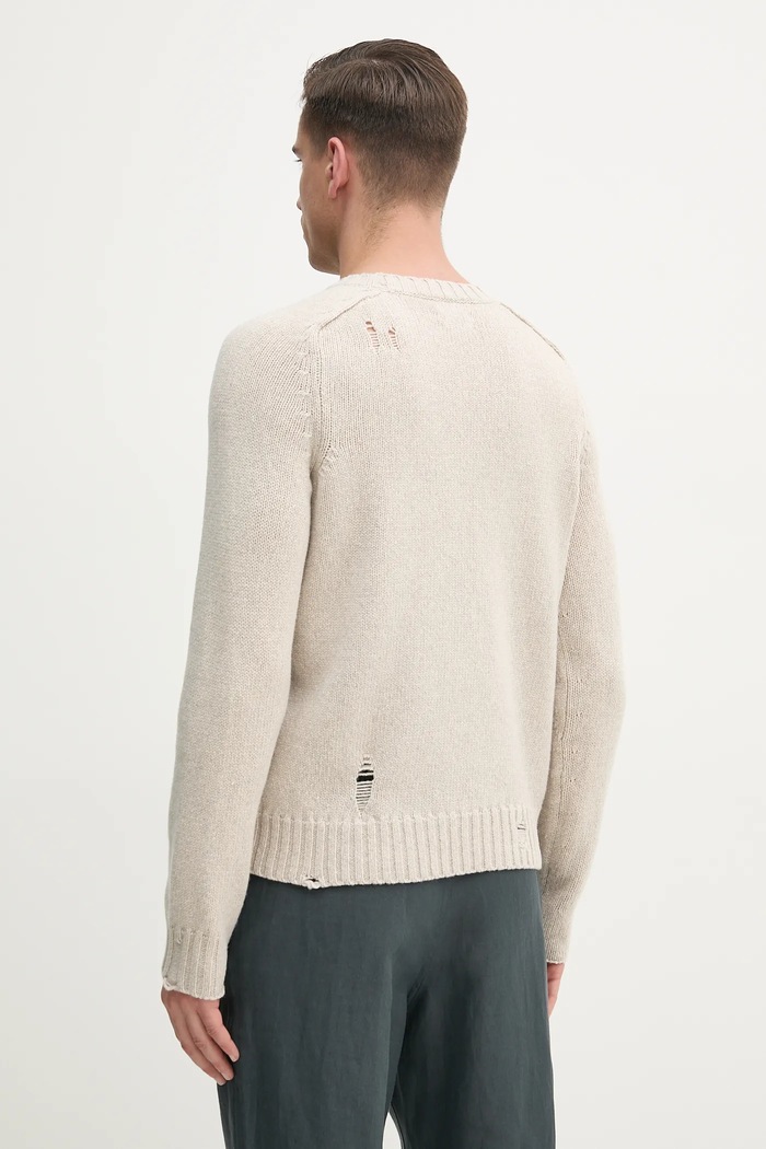 ZADIG&VOLTAIRE gyapjú pulóver KMSW01737.39 bézs SS25
