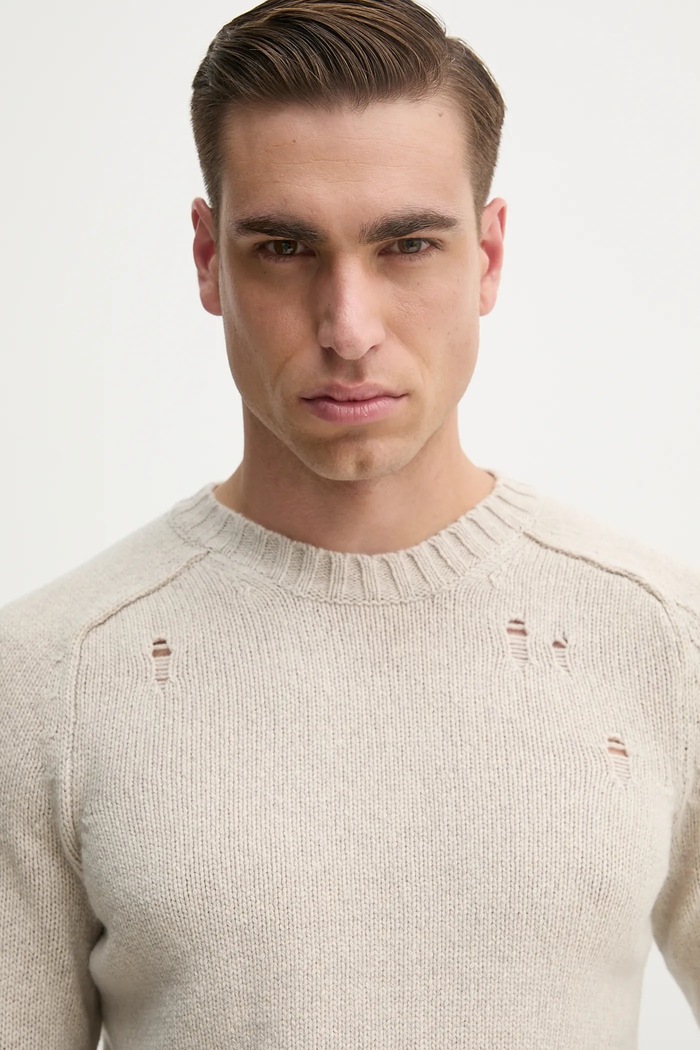 Ruházat ZADIG&VOLTAIRE gyapjú pulóver KMSW01737.39 bézs