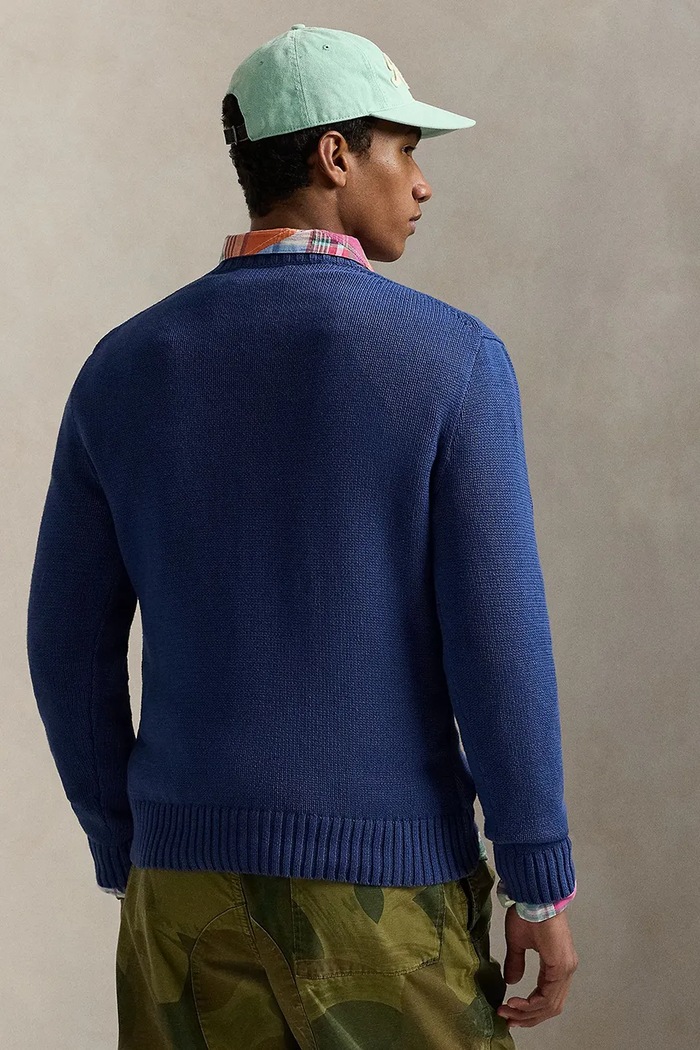 Polo Ralph Lauren sweter bawełniany 710964798 granatowy SS25