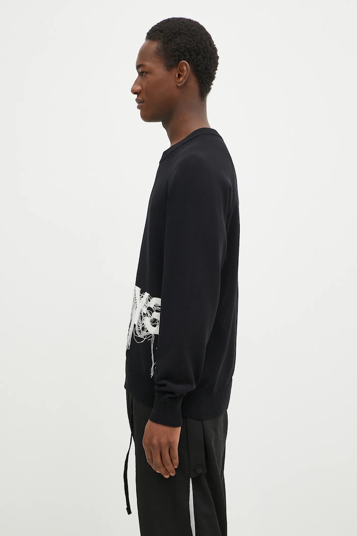 Svetr Y-3 Logo Knit Crew JL8752 černá SS25