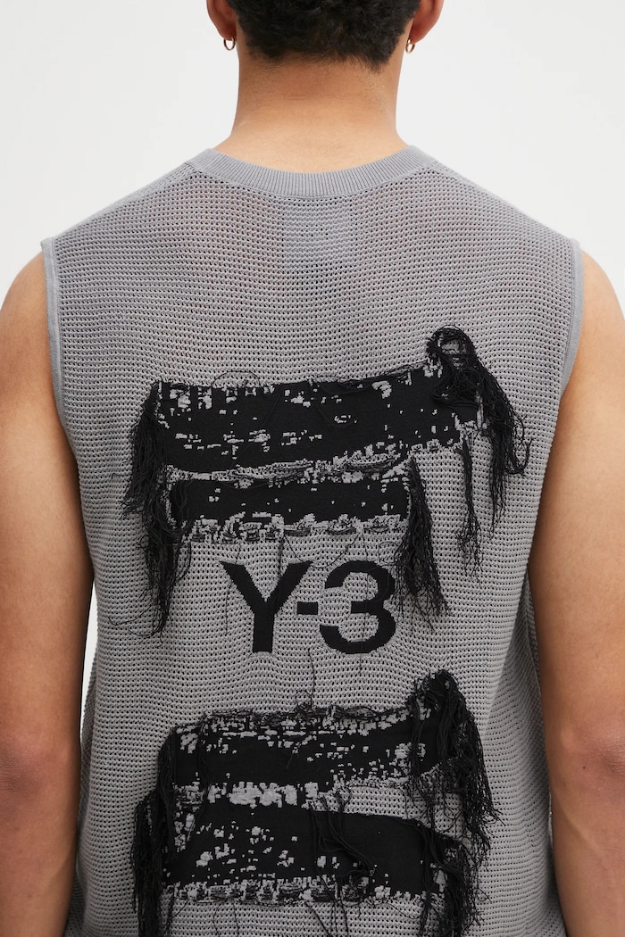 Y-3 gilet Graphic Knit Vest grigio JM3237
