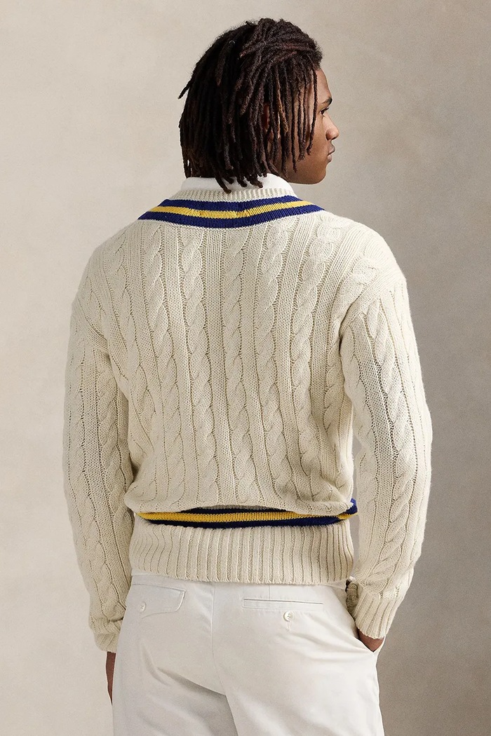 Sveter s prímesou kašmíru Polo Ralph Lauren Long Sleeve Pullover 710961780 béžová SS25
