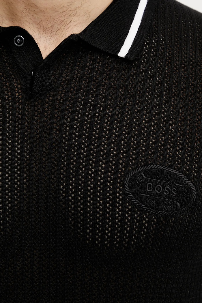 BOSS Green polo 50537263 czarny