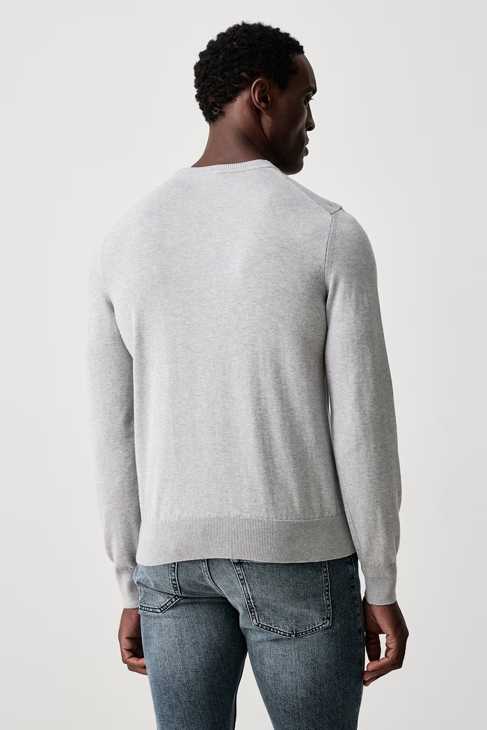 Odzież BOSS Orange Sweter męski z bawełną Kanovano_S 50527583 szary