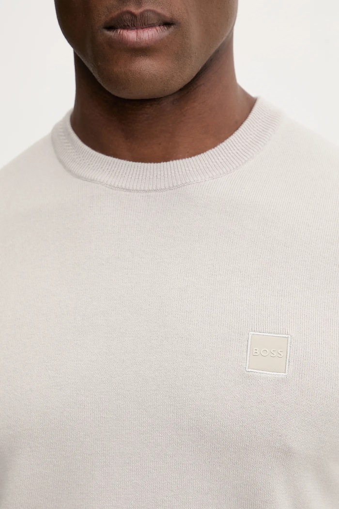 BOSS Orange sweter z domieszką wełny Kanovano_S 50527583 szary