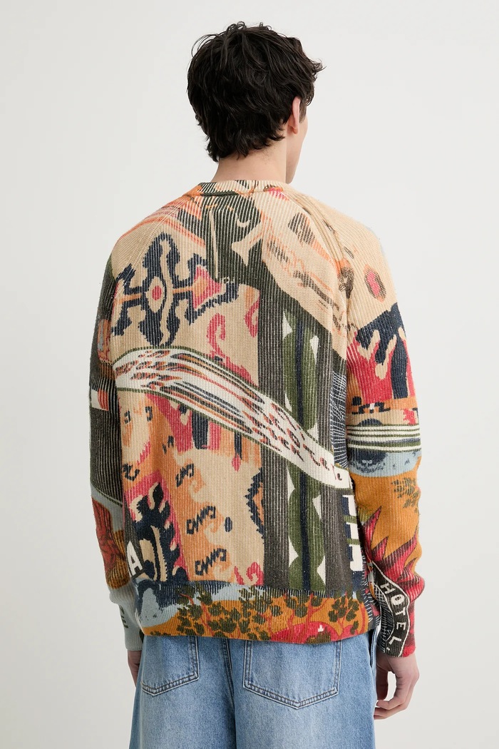 Odzież Desigual sweter AMA 25SMJF11 pomarańczowy