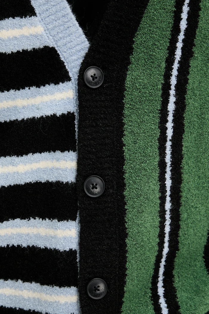 Ζακέτα από μίγμα μαλλιού Desigual MIDSTRIPES 25SMJK02 πολύχρωμο