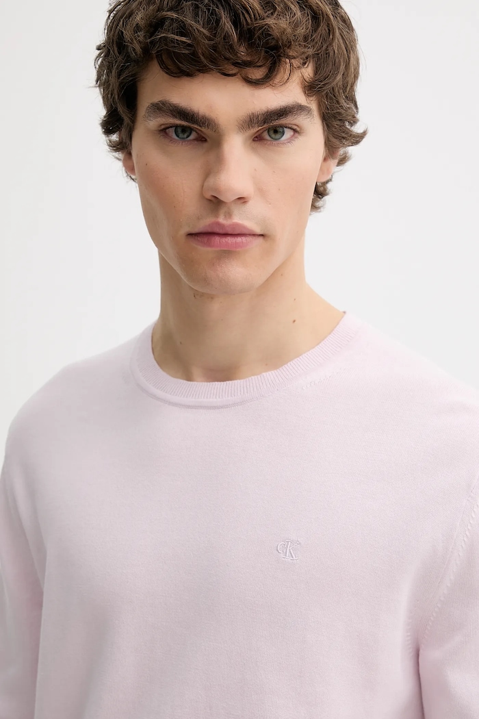 Calvin Klein Pulover bărbătesc din bumbac roz LV040BM343