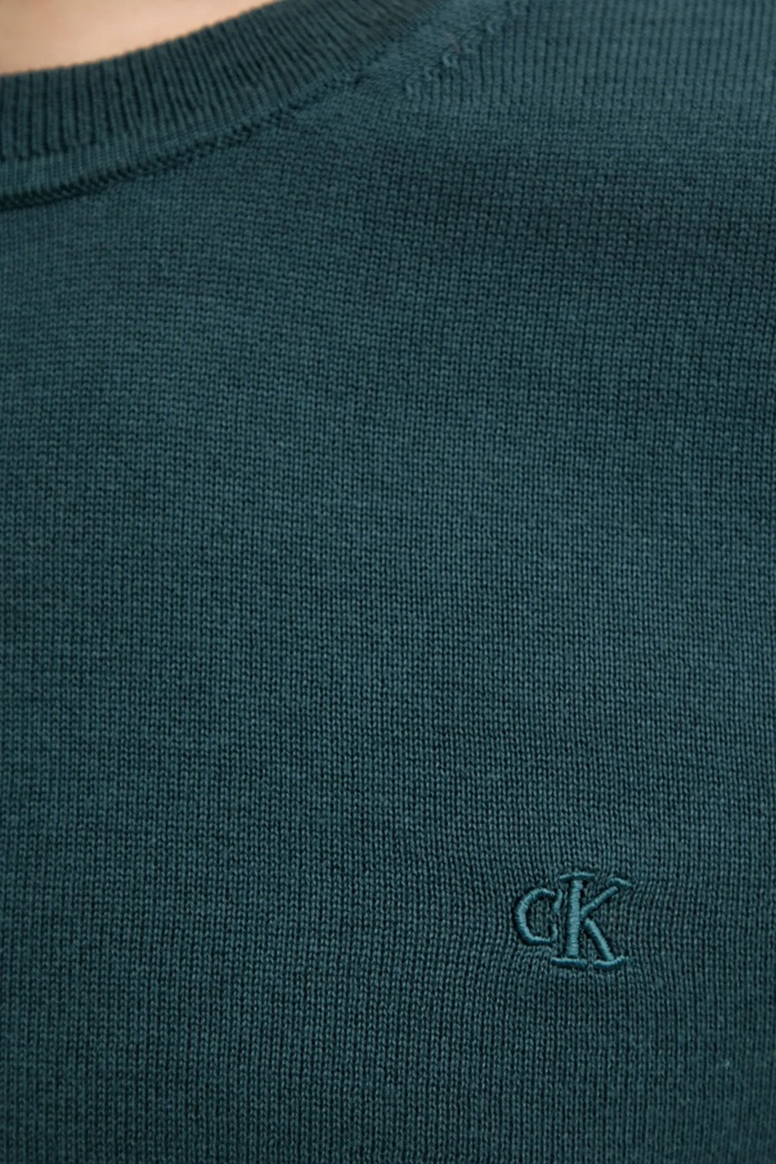 Calvin Klein pulover bărbătesc din bumbac LV040BM343 turcoaz