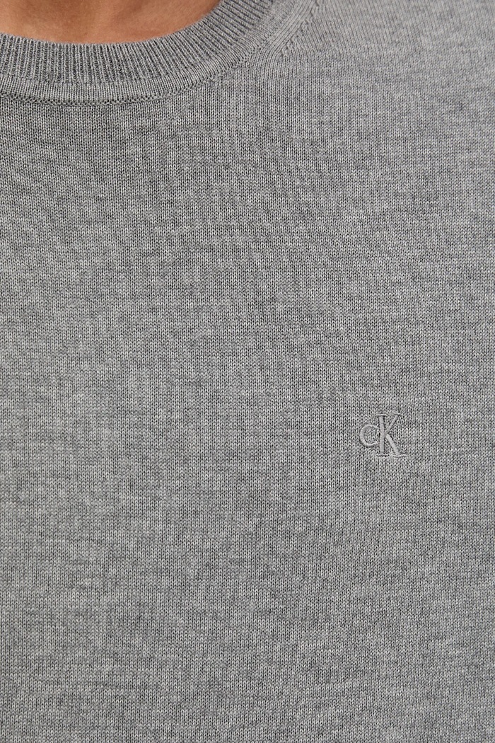 Calvin Klein pulover bărbați din bumbac LV040BM343 gri