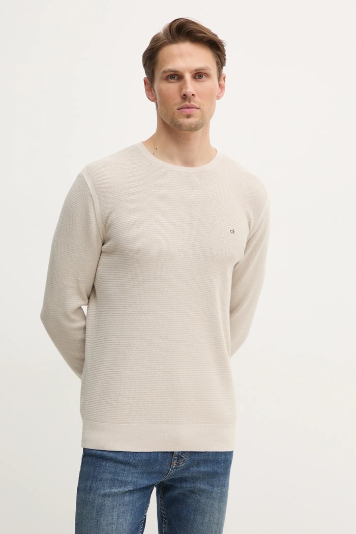 Sveter Calvin Klein béžová K10K114080