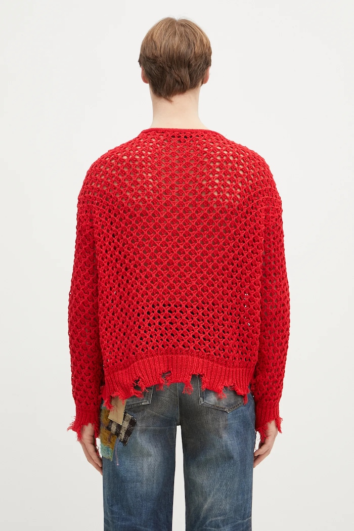 Abbigliamento Andersson Bell maglione Damaged Boatneck atb1240u rosso