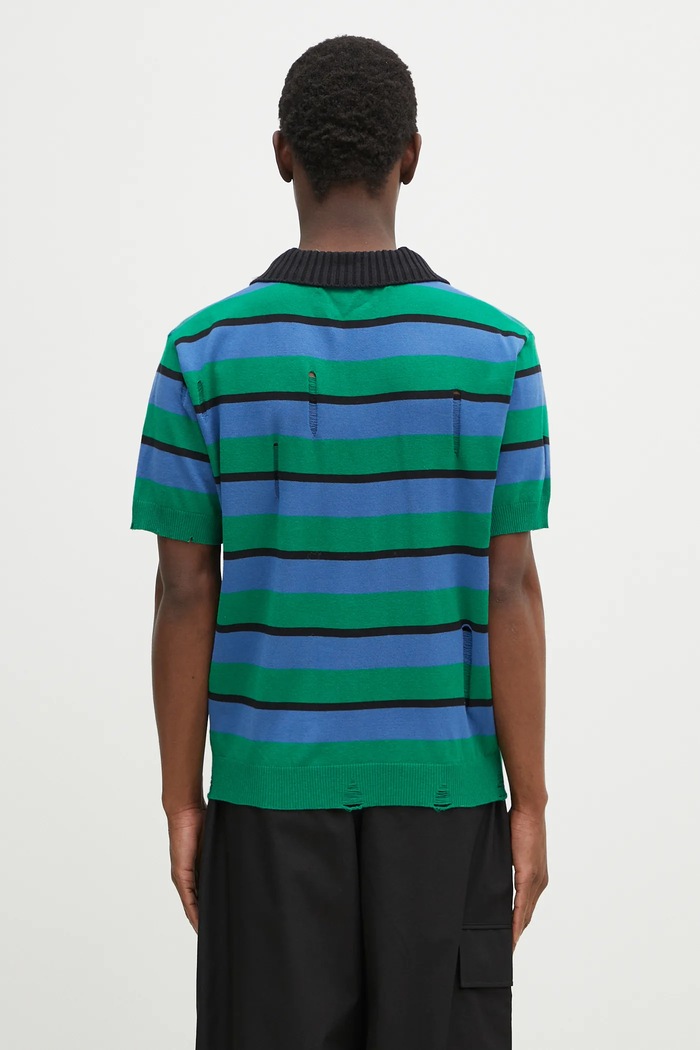 Oblečenie Sveter Andersson Bell Damaged Stripe Polo atb1242m modrá