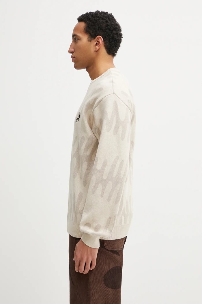 by Parra woolen jumper Static stalker 53117. beige SS25