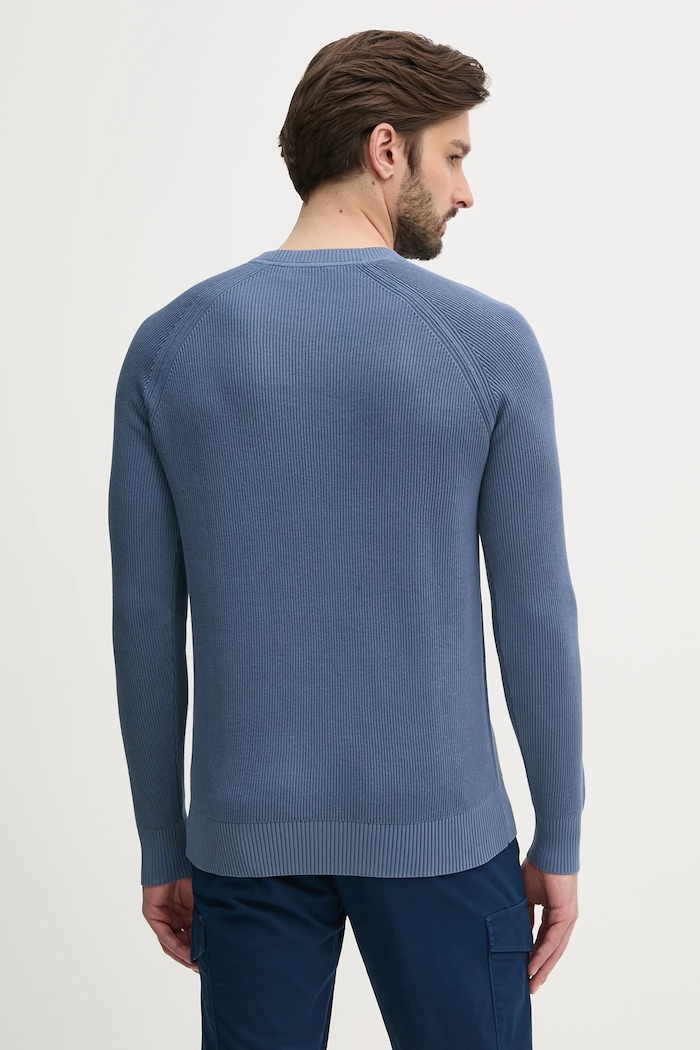 Odzież Calvin Klein Jeans sweter bawełniany J30J327281 niebieski