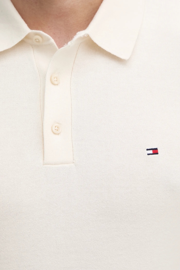 Tommy Hilfiger polo bărbați bumbac MW0MW37396 bej