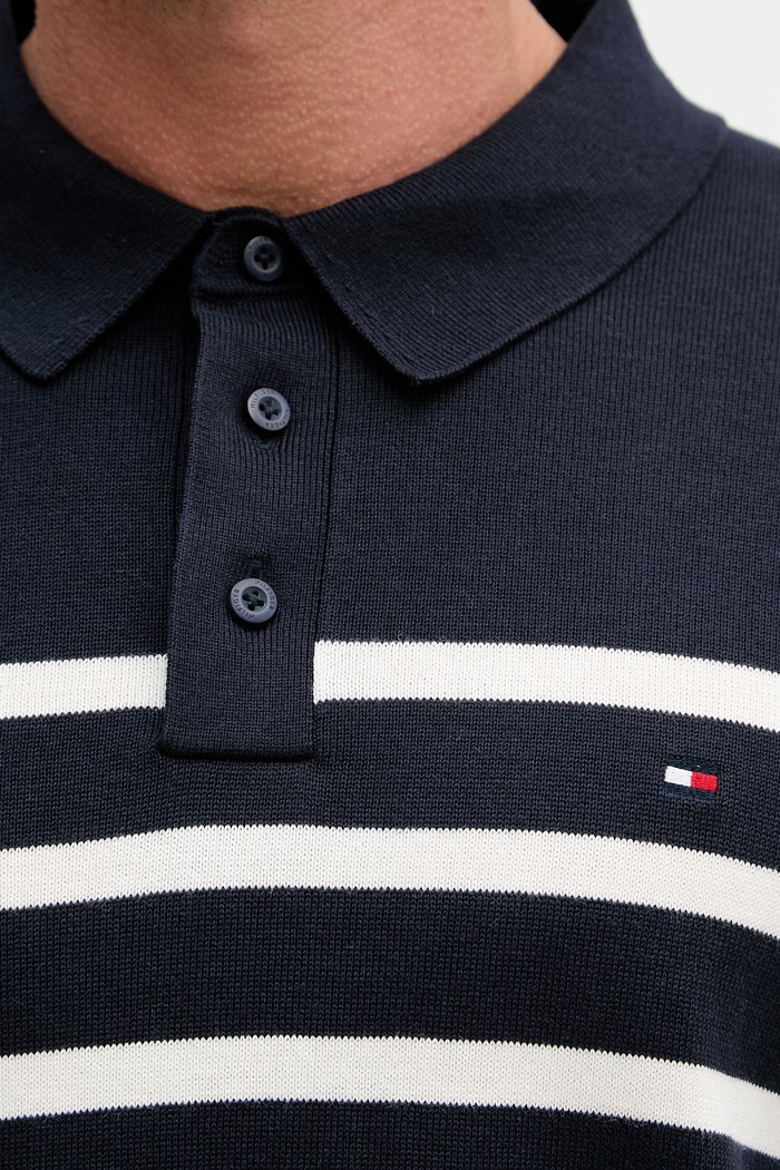 Tommy Hilfiger póló férfi pamut MW0MW37396 sötétkék