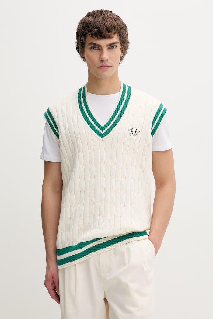 Fred Perry kamizelka szpic beżowy K9721.560