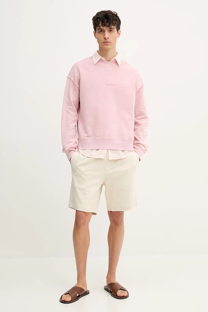Michael Kors bluza bawełniana CS552HE4MY różowy SS25