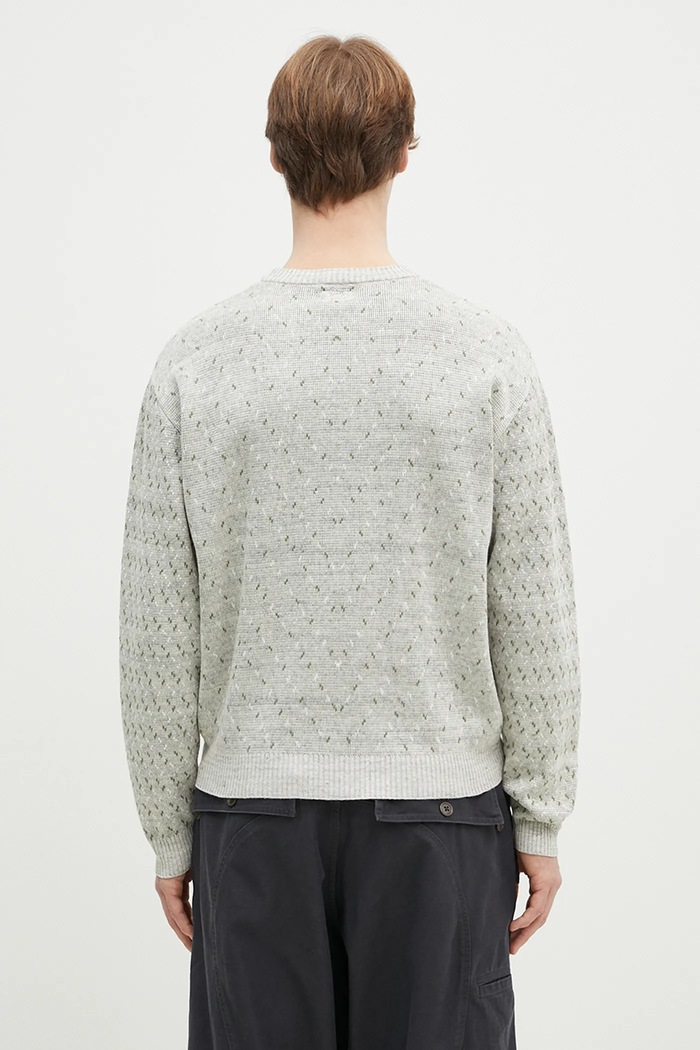 Odzież Human Made sweter z domieszką lnu Heart Knit Sweater HM29CS002 szary