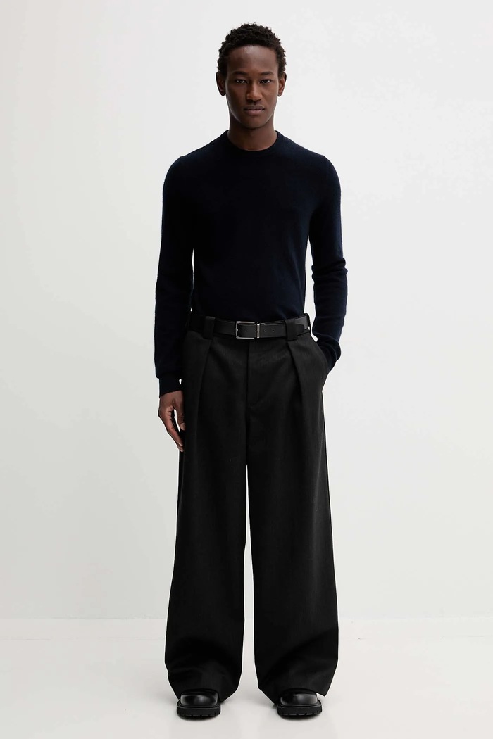Kašmírový svetr FROM FUTURE MPR00051 námořnická modř AW25