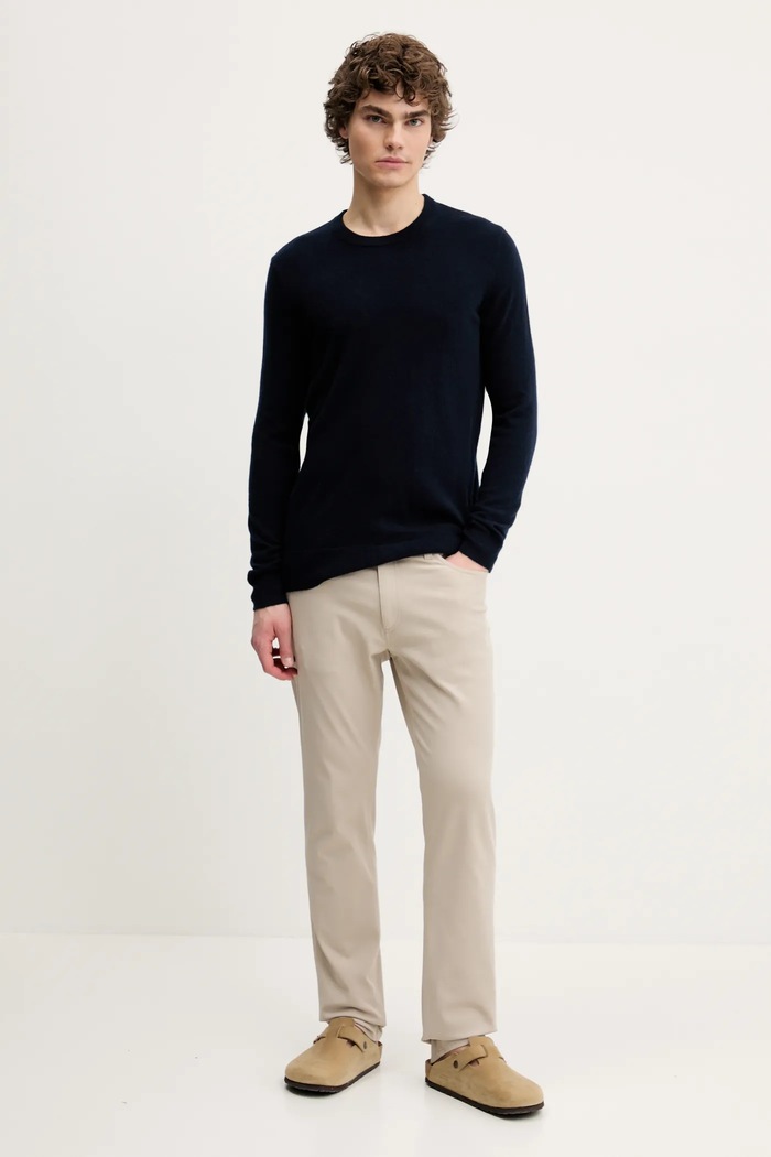 Кашмирен пуловер FROM FUTURE MPR00051 тъмносин AW25