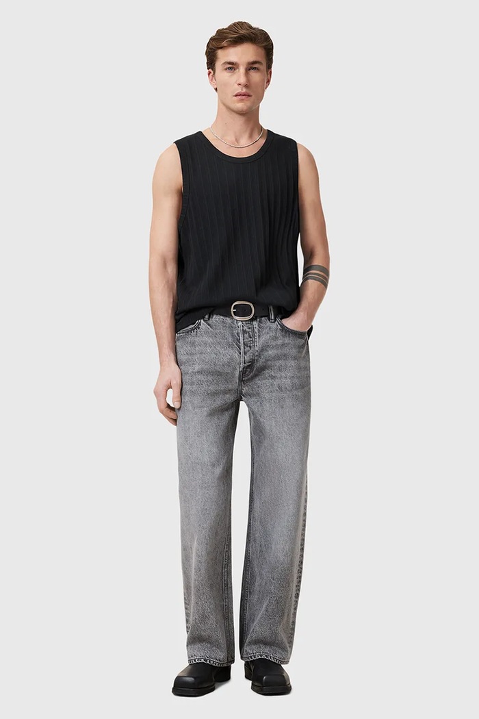 AllSaints t-shirt bawełniany DENVER M003JC czarny