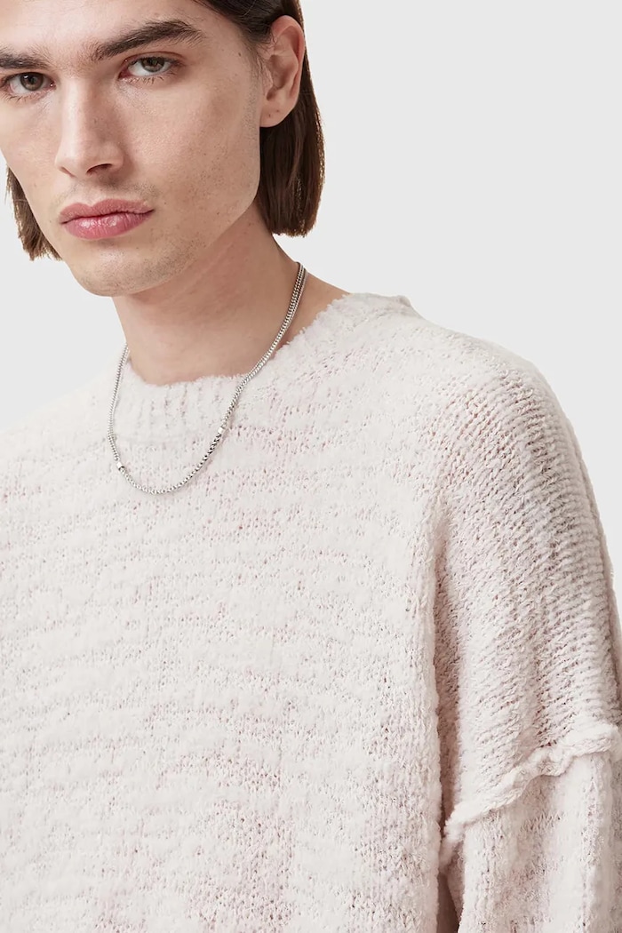 Vlněný svetr AllSaints CHILLION M028KC béžová SS25