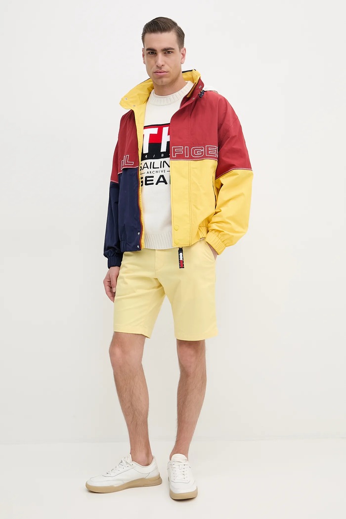Tommy Hilfiger pamut pulóver SAILING MN0MN00017 fehér SS25