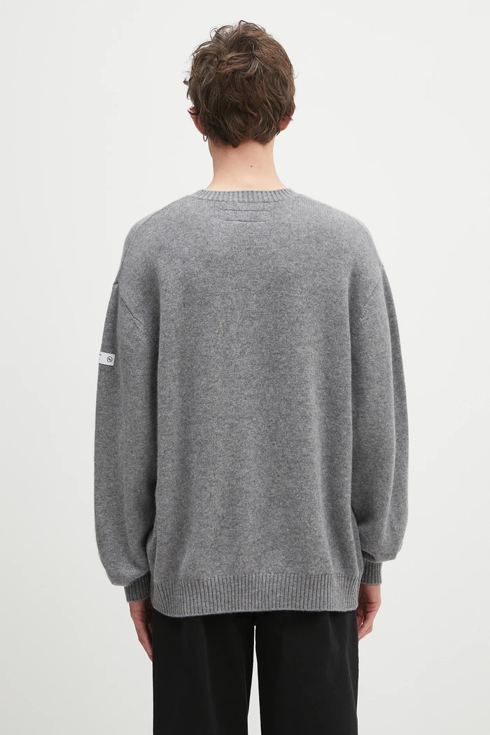 Clothing NEIGHBORHOOD cashmere jumper Cashmere Crewneck Sweater 242NGNH.KNM01 gray