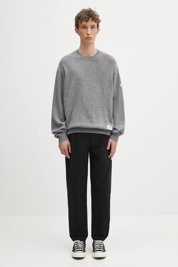 NEIGHBORHOOD cashmere jumper Cashmere Crewneck Sweater 242NGNH.KNM01 gray