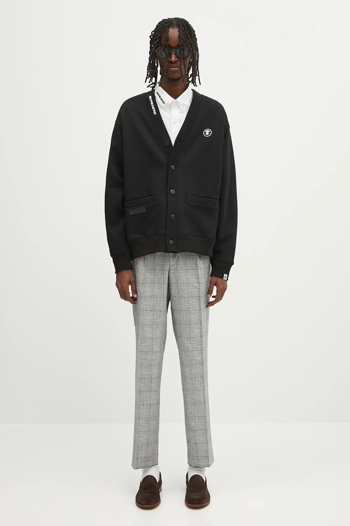 AAPE sweatshirt Now Zip Up AAPSWMB329XXN black