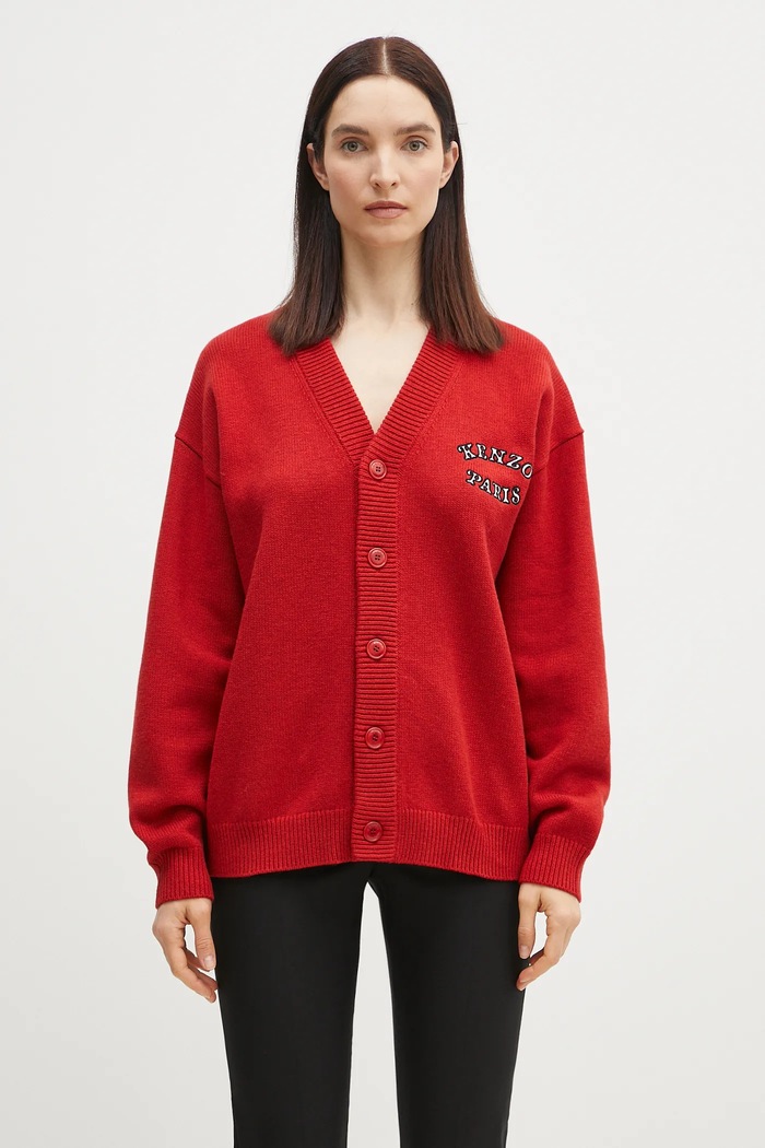 Kenzo woolen cardigan x Verdy wool red FF58CA7133CK.16