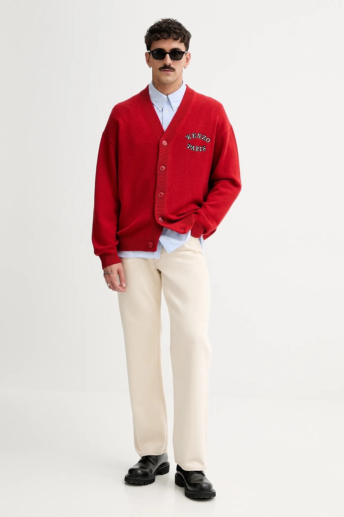 Вълнена жилетка Kenzo x Verdy FF58CA7133CK.16 червен SS25