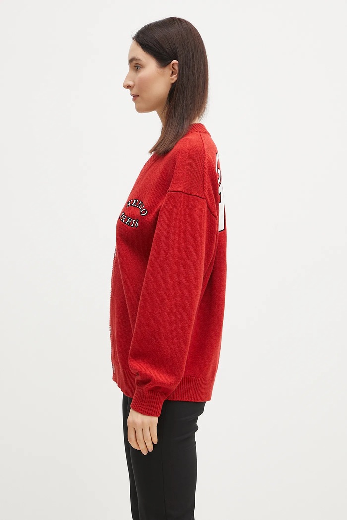 Kenzo woolen cardigan x Verdy FF58CA7133CK.16 red SS25
