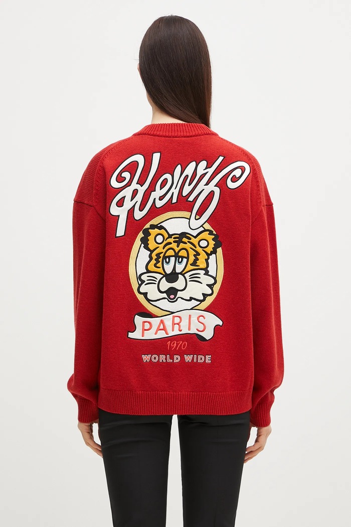 Clothing Kenzo woolen cardigan x Verdy FF58CA7133CK.16 red